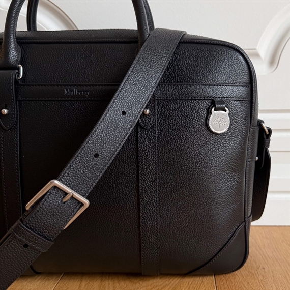 Mulberry Heritage Briefcase Black Small Classic Grain